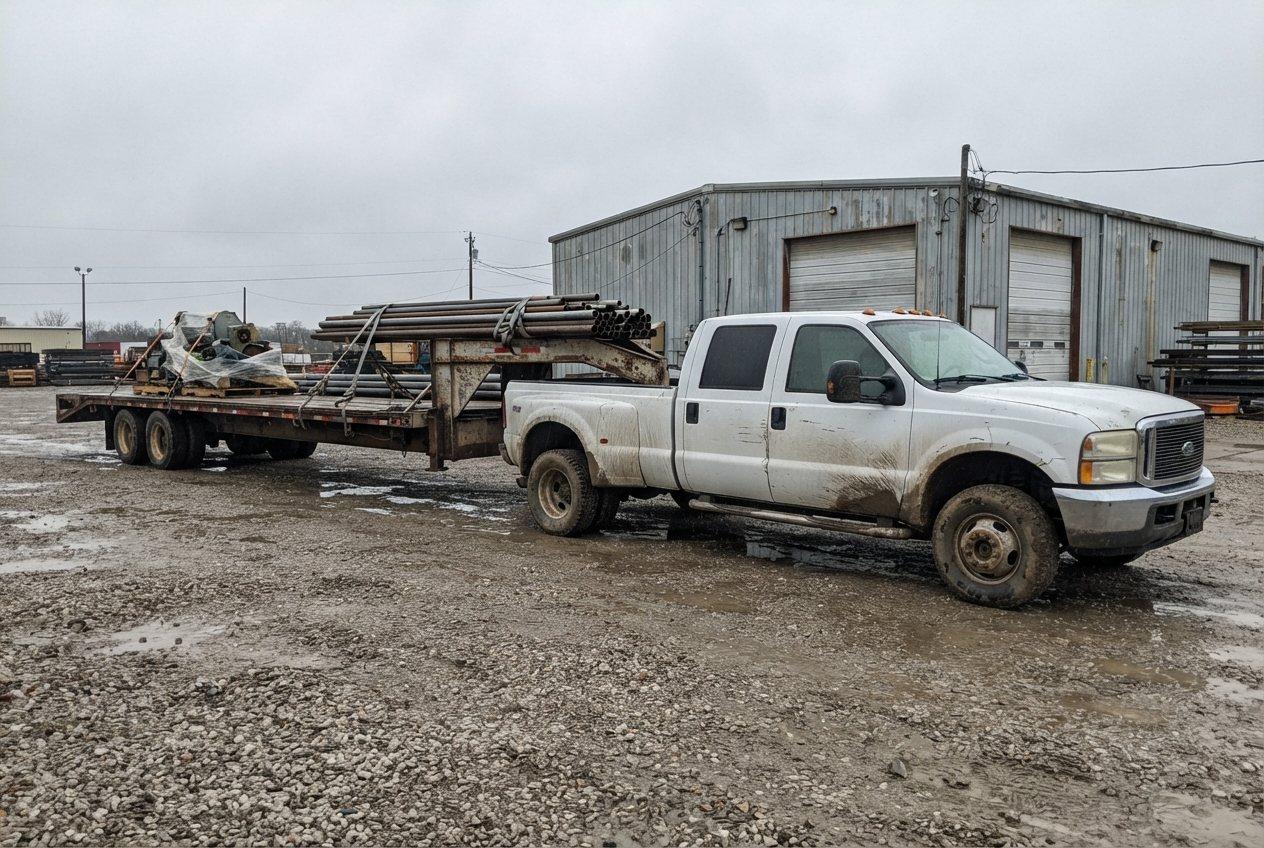 Hotshot Trucking: load secured on the trailer